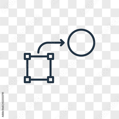 Transform vector icon isolated on transparent background, Transform logo design