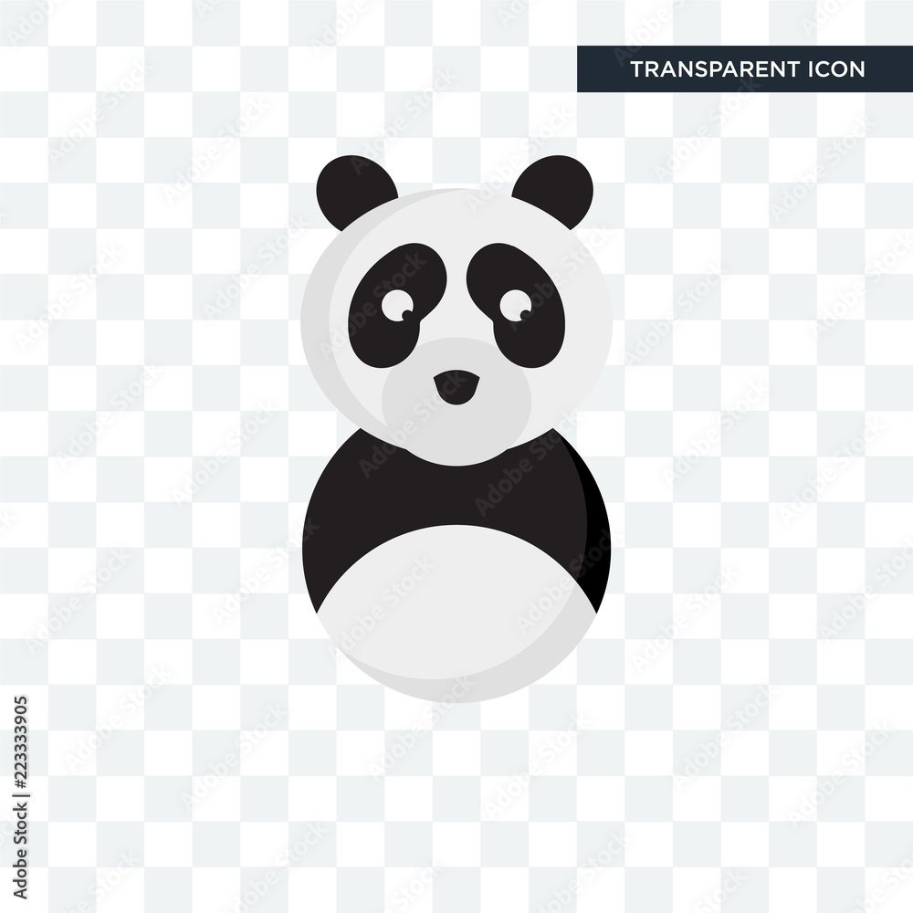panda mascot vector icon isolated on transparent background, panda mascot logo design panda mascot vector icon isolated on transparent background, panda mascot logo design