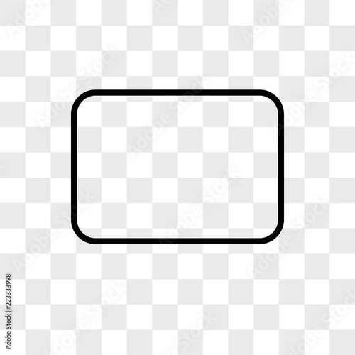 Rectangle vector icon isolated on transparent background, Rectangle logo design