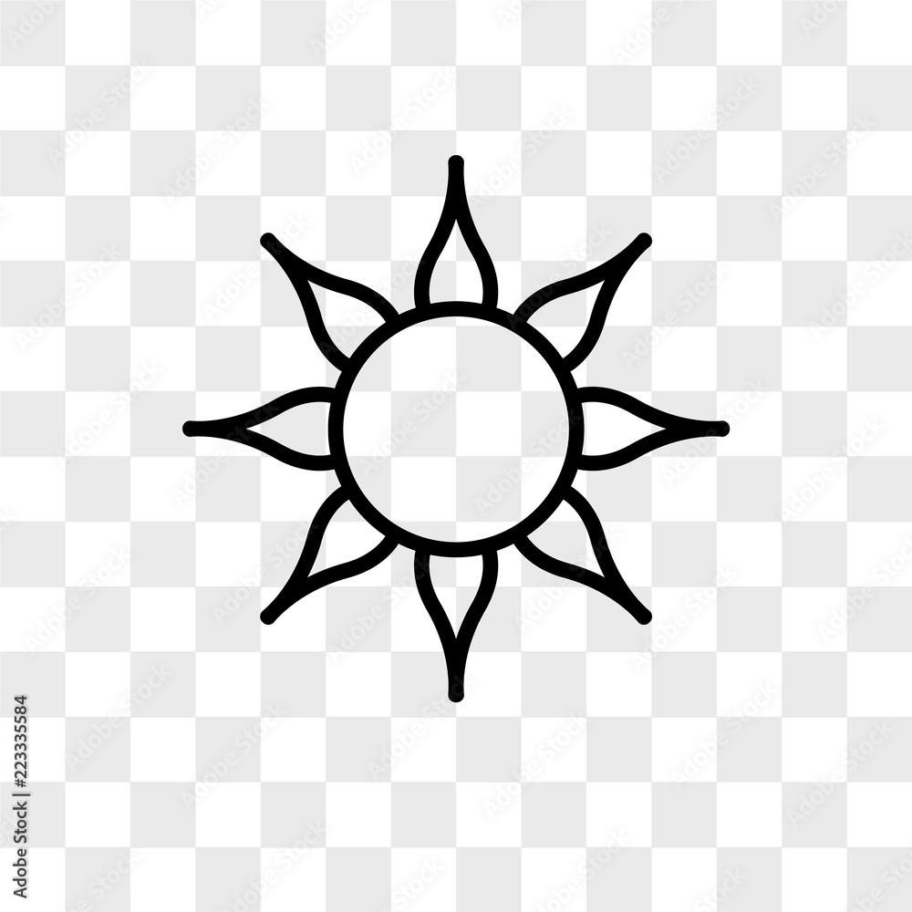 Sol vector icon isolated on design Stock Adobe Vector transparent Stock background, | logo Sol