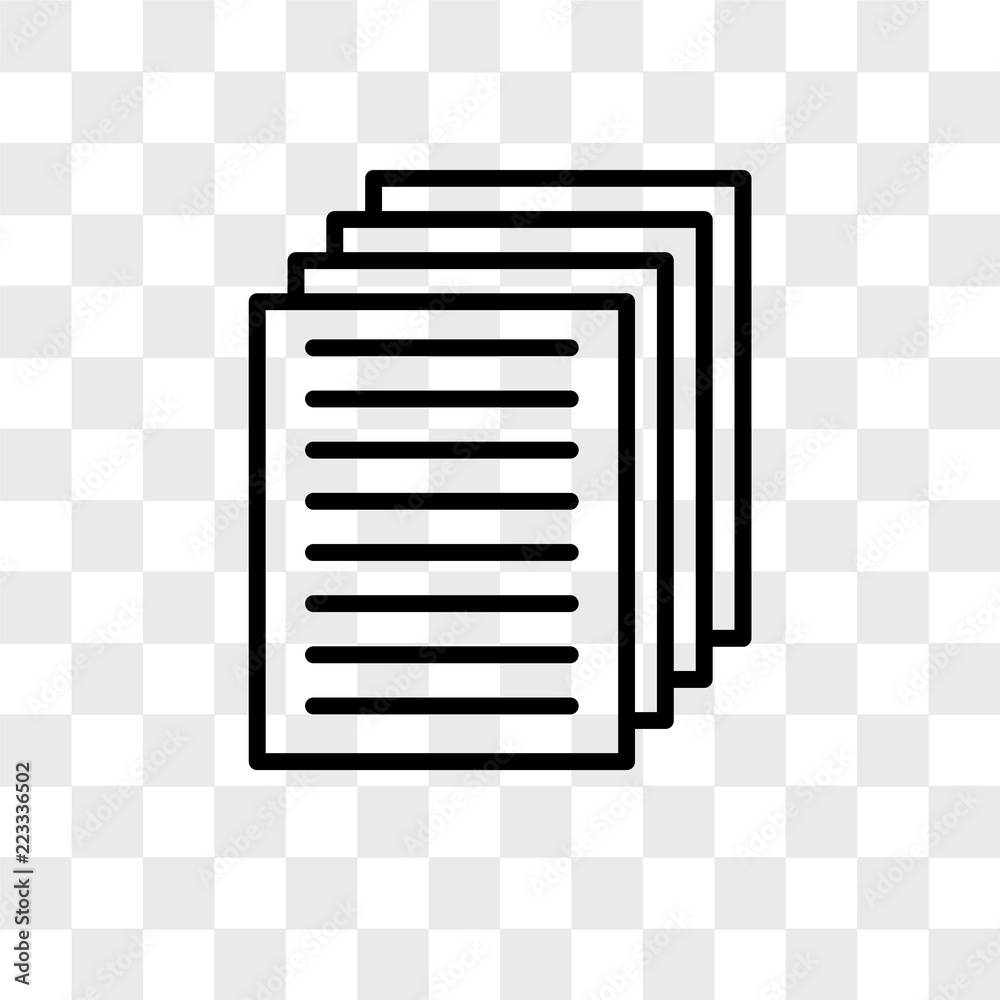 Document vector icon isolated on transparent background, Document logo design Document vector icon isolated on transparent background, Document logo design