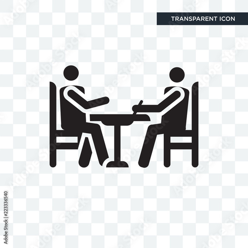 Meeting vector icon isolated on transparent background, Meeting logo design