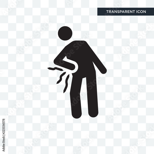 Pain vector icon isolated on transparent background, Pain logo design