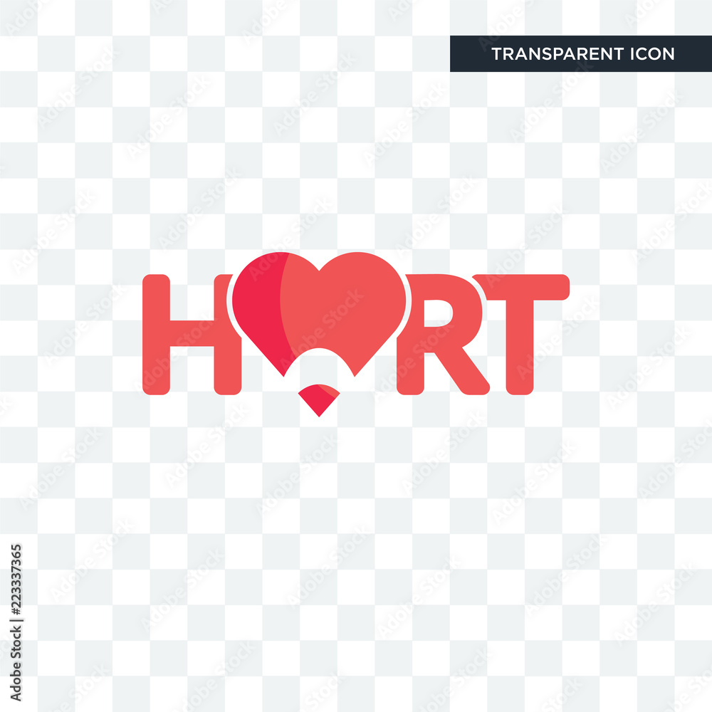 hart vector icon isolated on transparent background, hart logo design