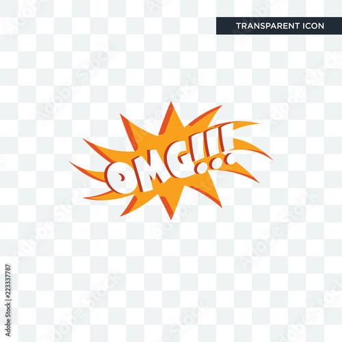 omg vector icon isolated on transparent background, omg logo design