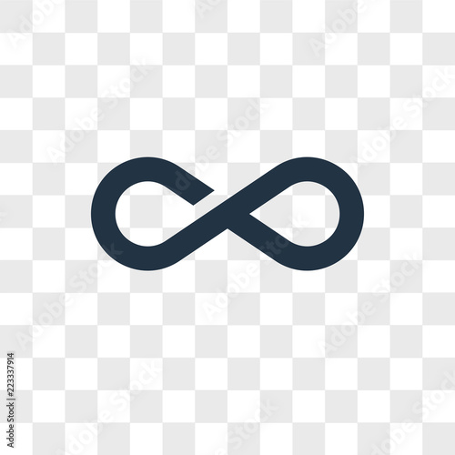 Infinity vector icon isolated on transparent background, Infinity logo design