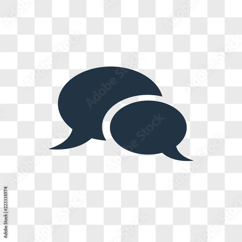 Chat vector icon isolated on transparent background, Chat logo design