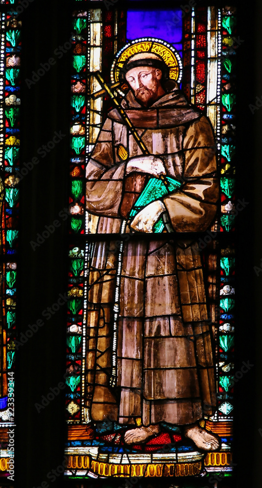 Saint Francis - Stained Glass in Florence Santa Croce