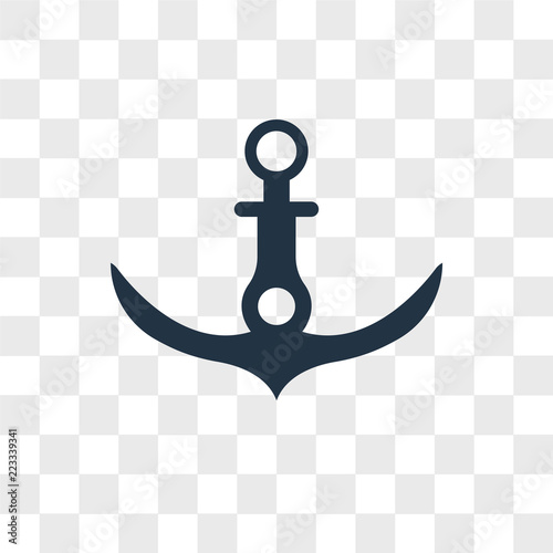 Anchor vector icon isolated on transparent background, Anchor logo design