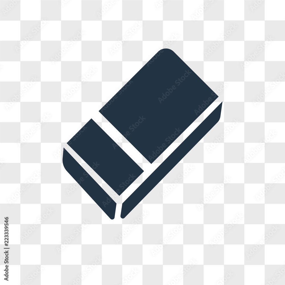 Eraser vector icon isolated on transparent background, Eraser logo design  Stock Vector | Adobe Stock