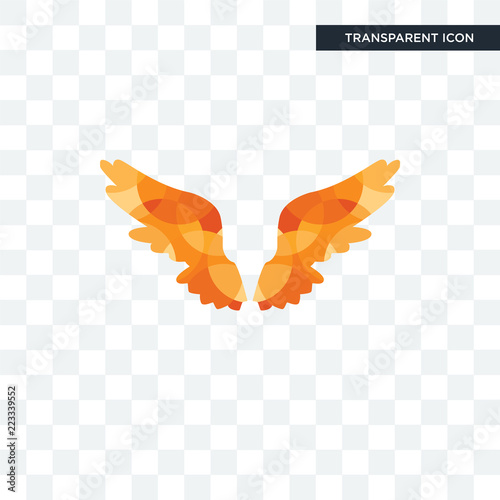 angel wings vector icon isolated on transparent background, angel wings logo design