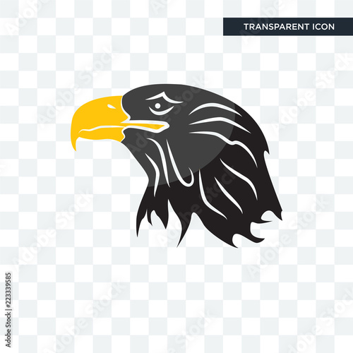 eagle head vector icon isolated on transparent background, eagle head logo design