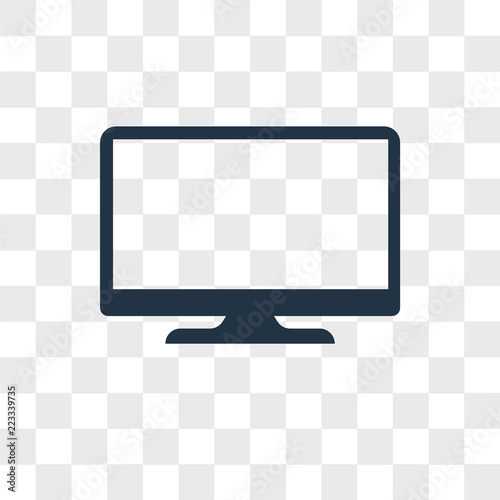Monitor vector icon isolated on transparent background, Monitor logo design