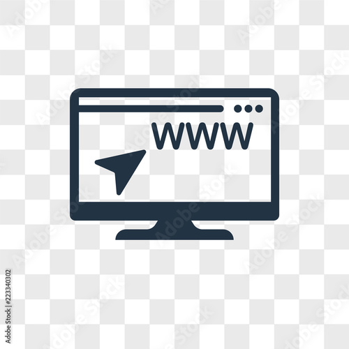 Domain vector icon isolated on transparent background, Domain logo design