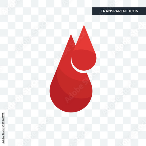 blood drop vector icon isolated on transparent background, blood drop logo design
