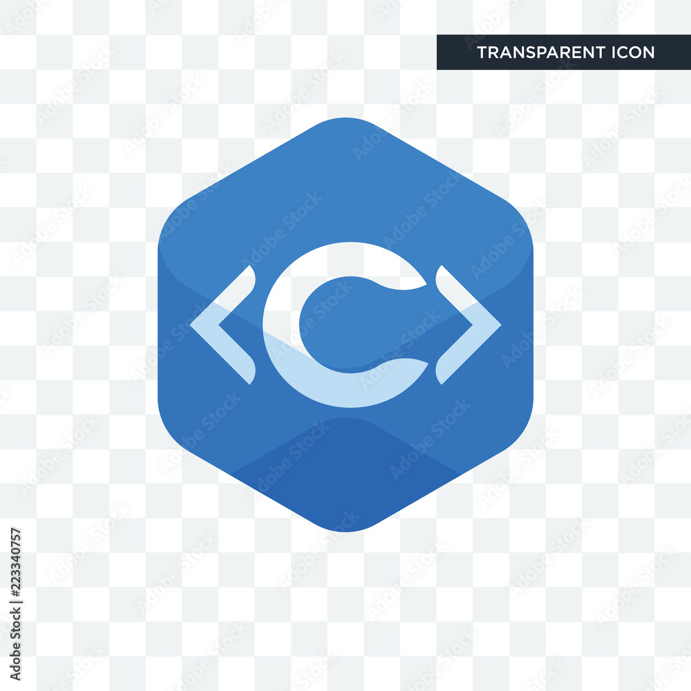 c language vector icon isolated on transparent background, c language ...