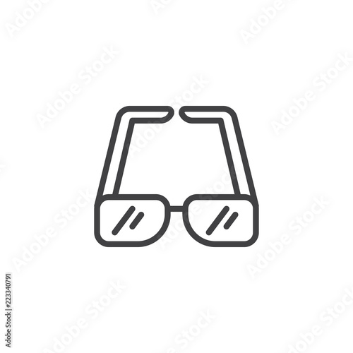 Sunglasses outline icon. linear style sign for mobile concept and web design. Glasses simple line vector icon. Symbol, logo illustration. Pixel perfect vector graphics