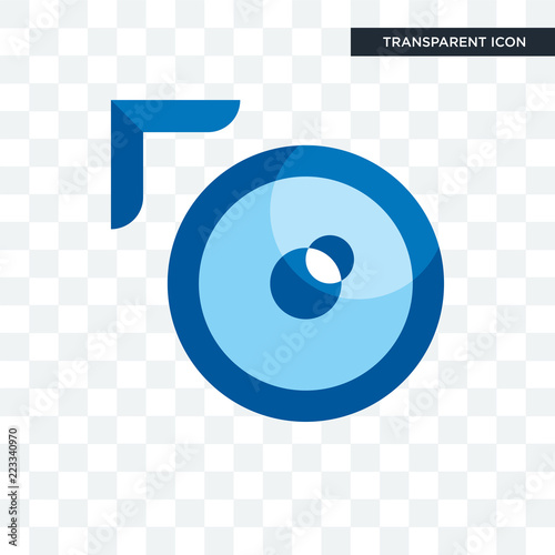 lense vector icon isolated on transparent background, lense logo design