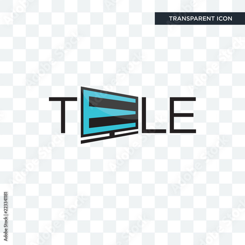 tele vector icon isolated on transparent background, tele logo design