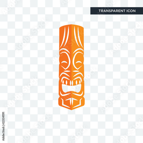 tiki vector icon isolated on transparent background, tiki logo design