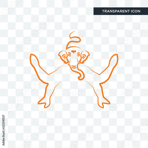 ganesh vector icon isolated on transparent background, ganesh logo design