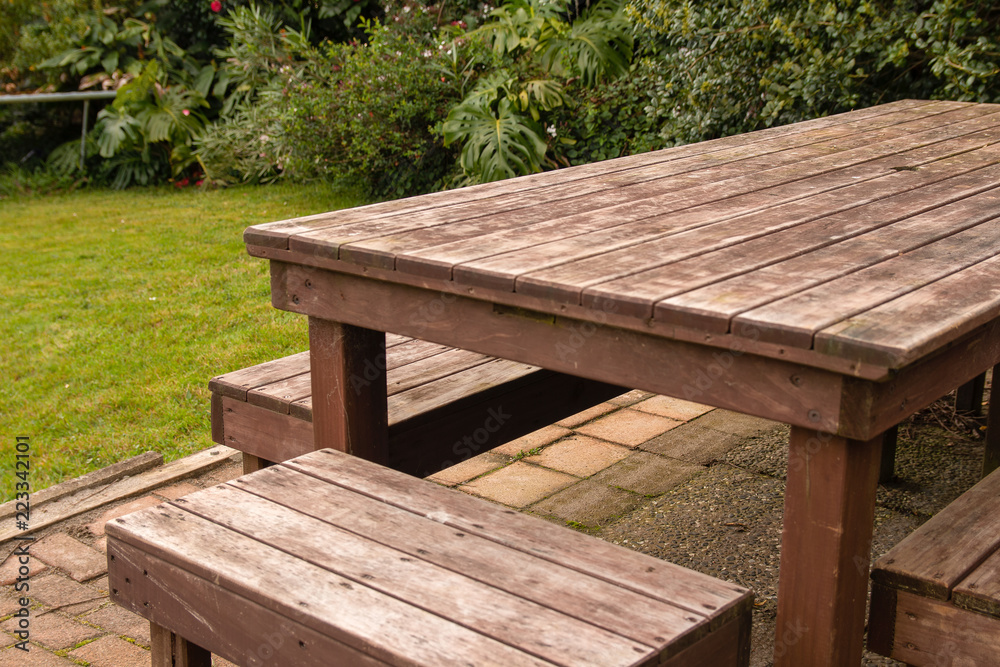 New Zealand backyard picnic table