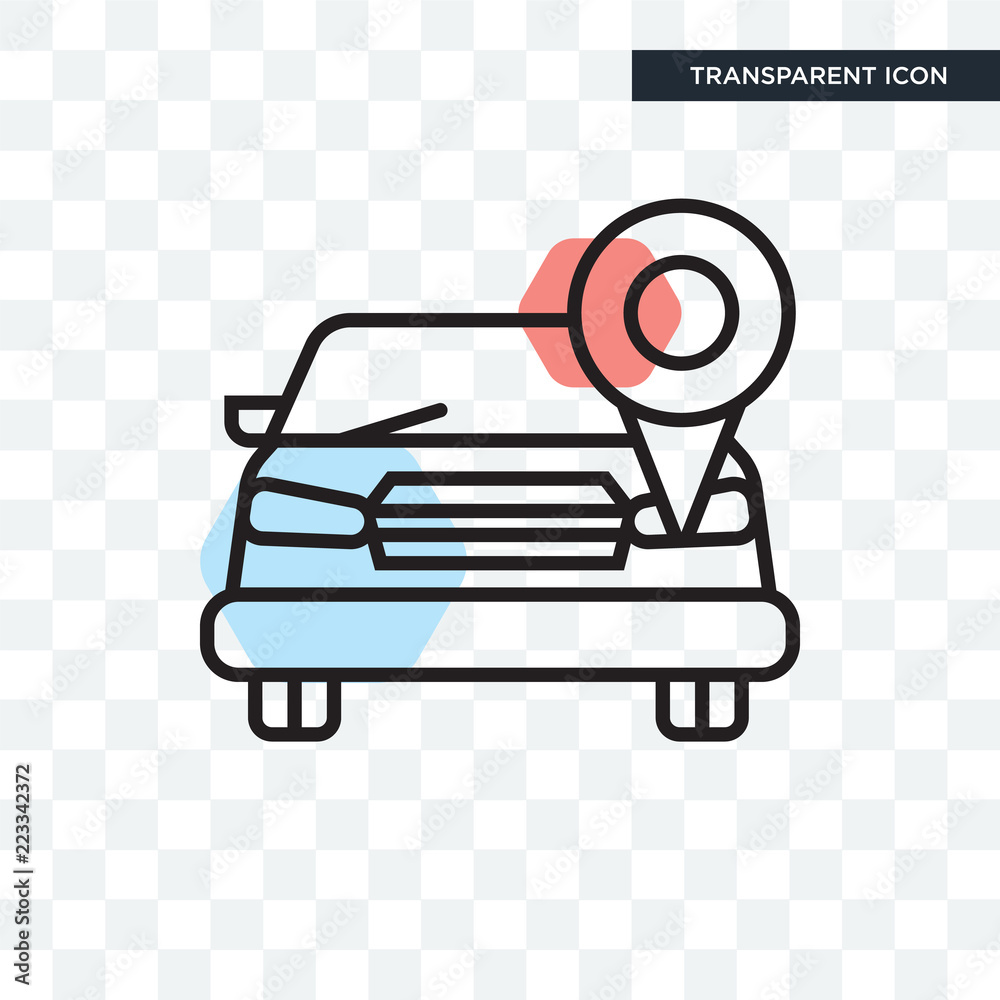 Fotografie Car vector icon isolated on transparent background, Car logo design