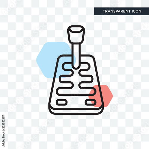 Gearshift vector icon isolated on transparent background, Gearshift logo design