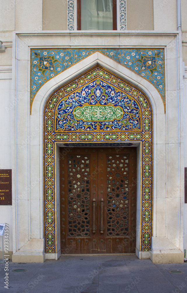The door of Museum of Azerbaijan Literature in Baku