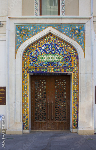 The door of Museum of Azerbaijan Literature in Baku