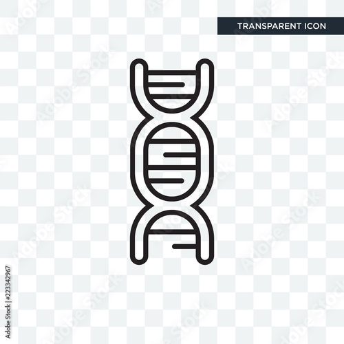 Dna vector icon isolated on transparent background, Dna logo design