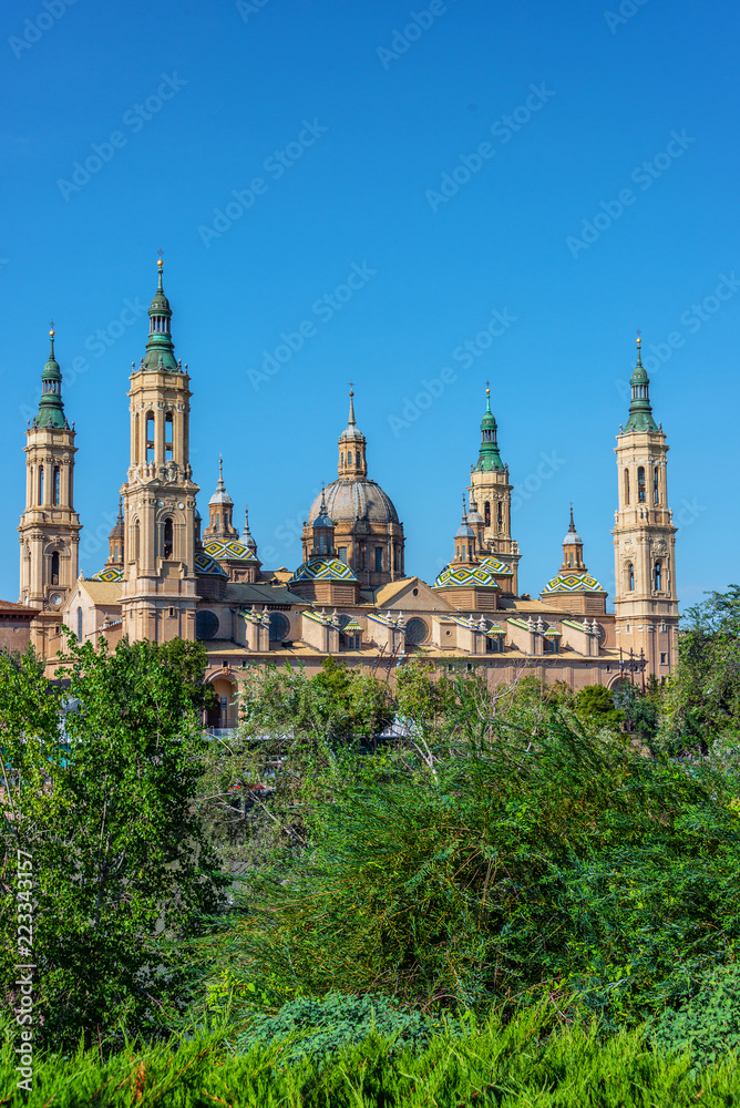 Catedralbasílica de Nuestra Señora del Pilar de Zaragoza Stock Photo