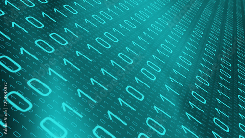 Obraz na płótnie Cyberspace ai data processing, website live transmission binary code