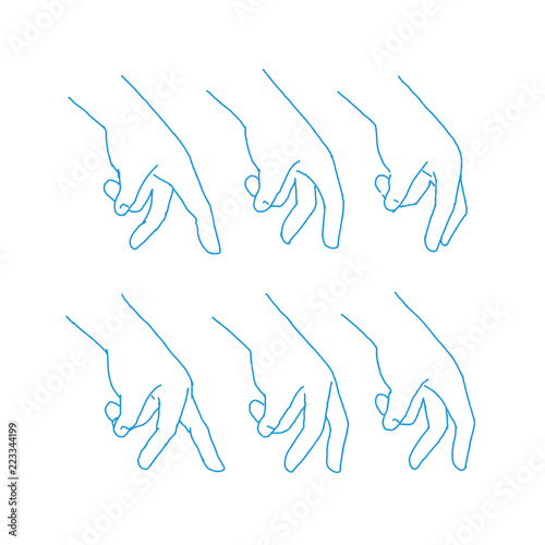 Hand Walk Cycle Sequence Drawing