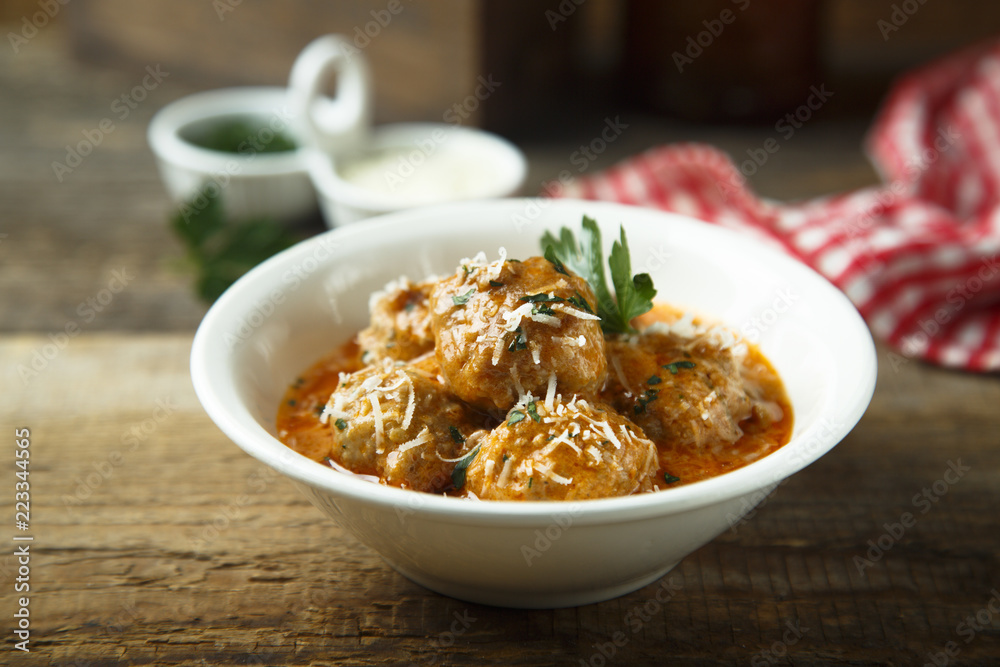 Homemade meatballs with tomato sauce Homemade meatballs with tomato sauce