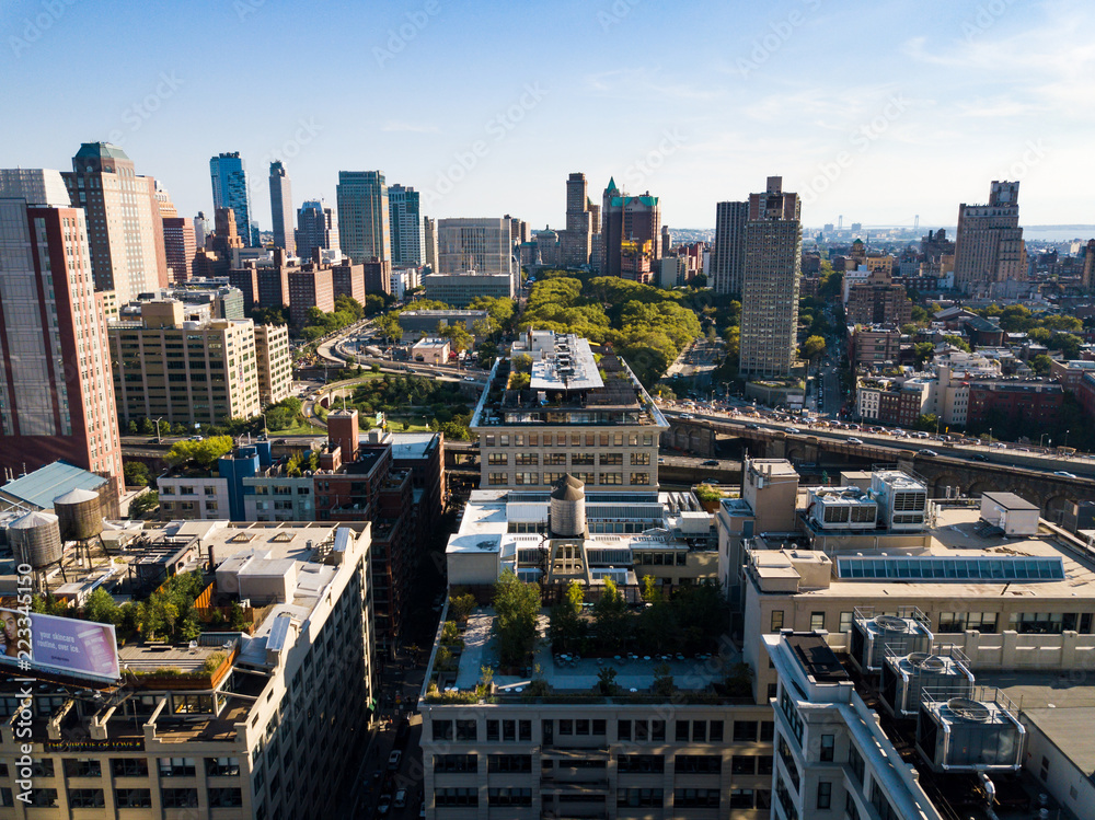 Fototapeta premium Aerial view of Brooklyn in New York