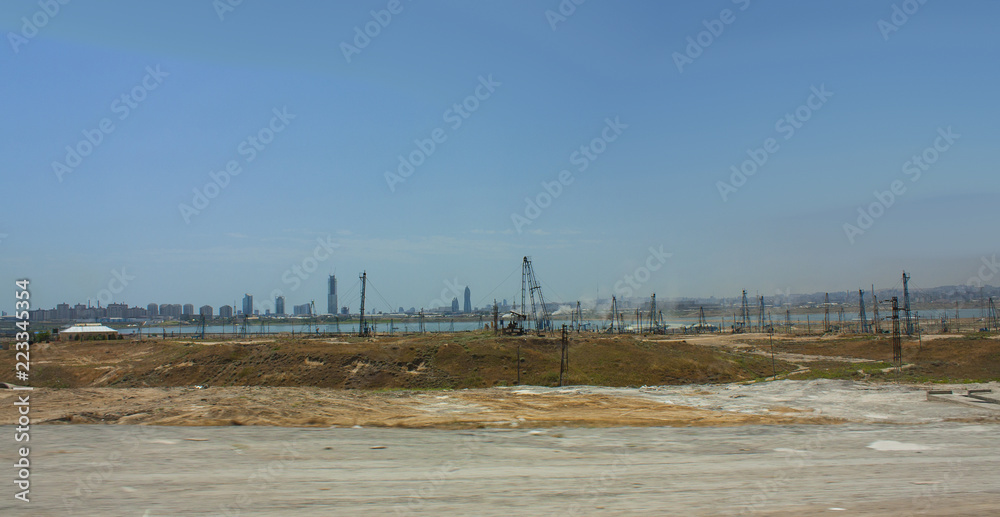 Oil rigs in Azerbaijan