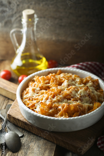 Homemade pasta bake