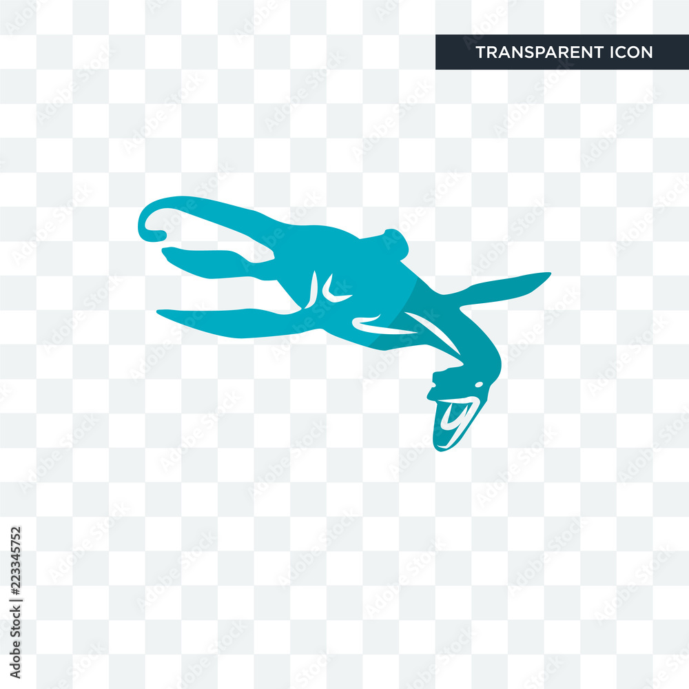 loch ness monster vector icon isolated on transparent background, loch ...