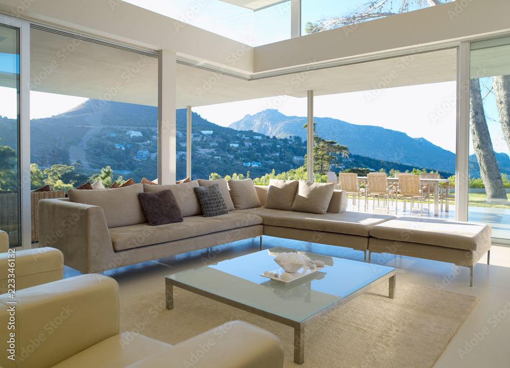 Fototapeta premium Modern house, living room