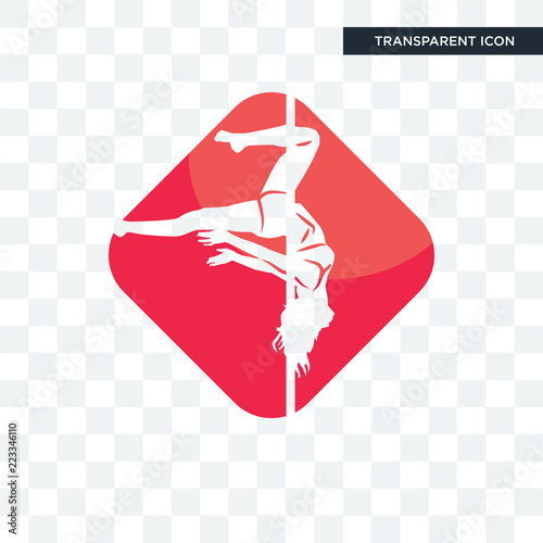 pole dance vector icon isolated on transparent background, pole dance logo design
