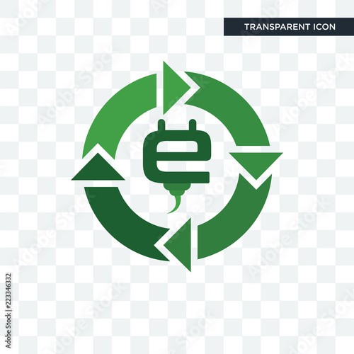 e waste vector icon isolated on transparent background, e waste logo design