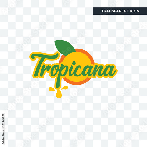 tropicana vector icon isolated on transparent background, tropicana logo design photo