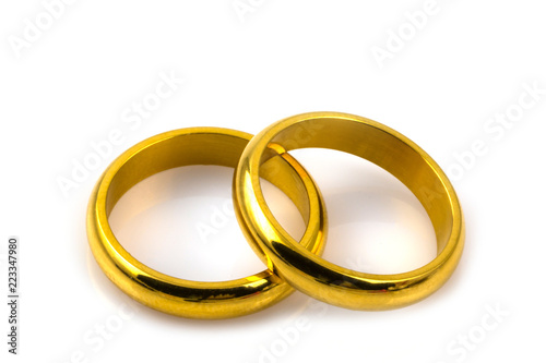 Golden wedding rings