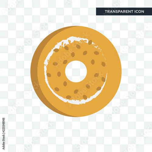 bagel vector icon isolated on transparent background, bagel logo design
