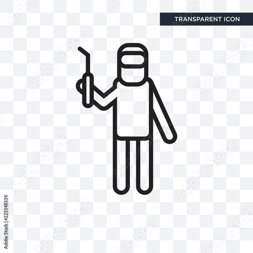 Welder vector icon isolated on transparent background, Welder logo design