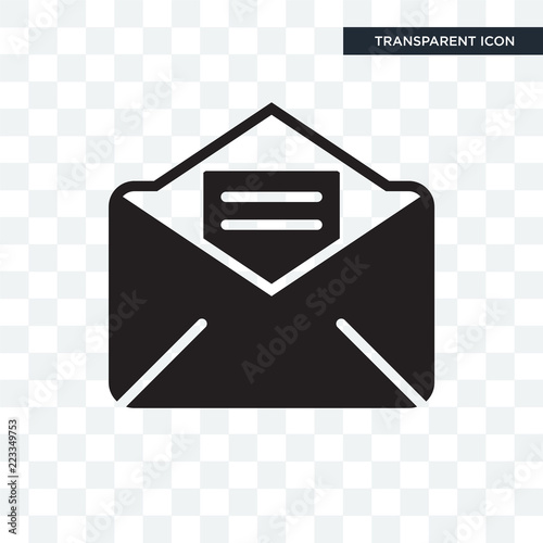 Open Mail vector icon isolated on transparent background, Open Mail logo design