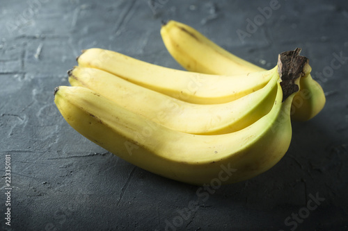 Ripe banana on dark background