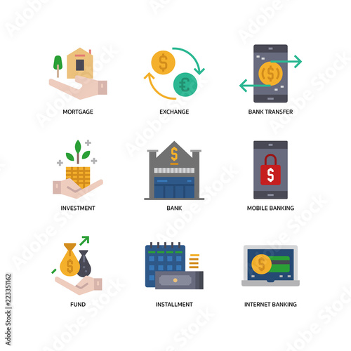 Banking and finance icons