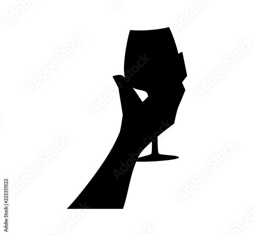 hand with a glass
